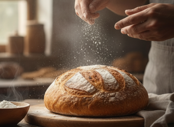 Freshly baked gluten-free German bread