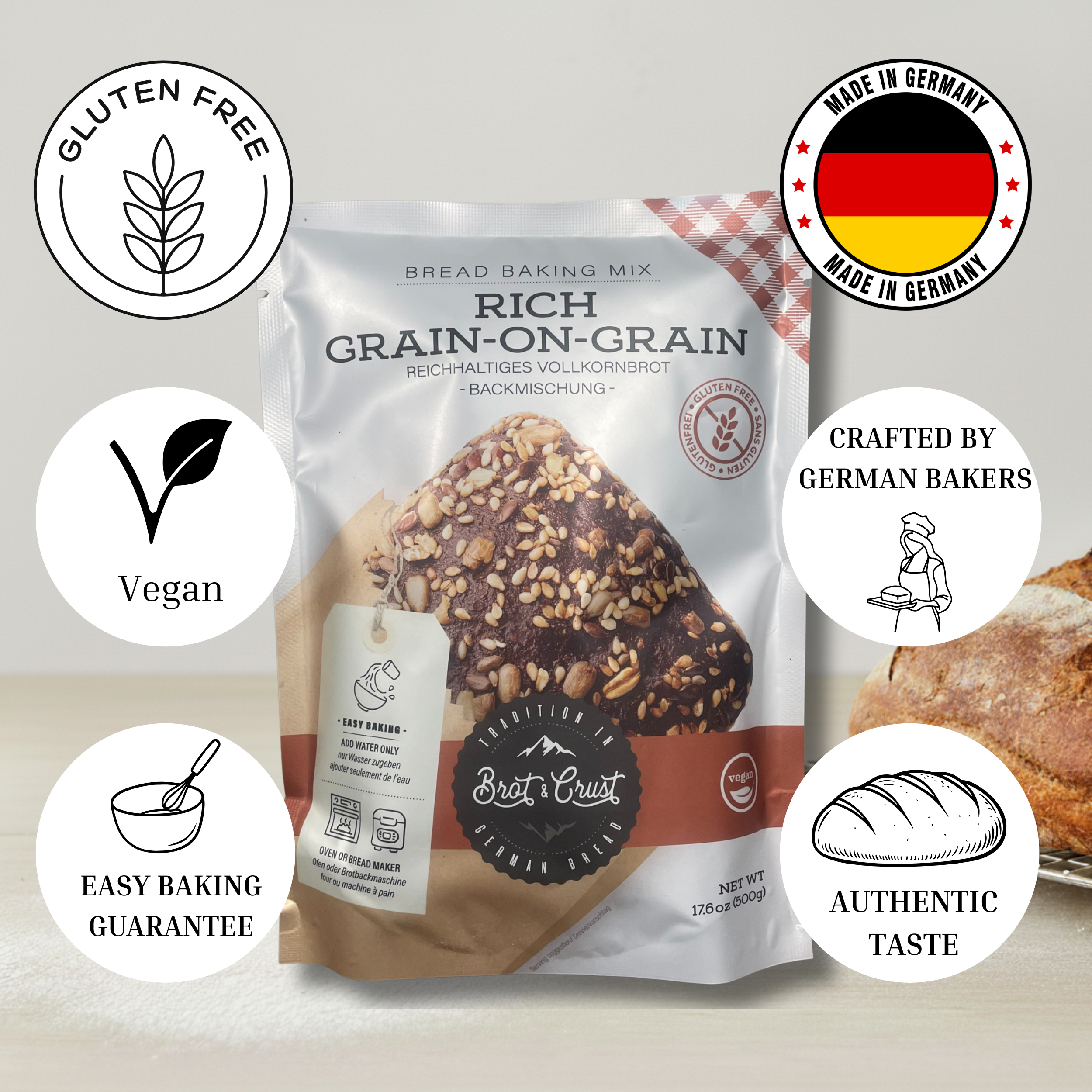 Gluten-free multigrain bread product highlights