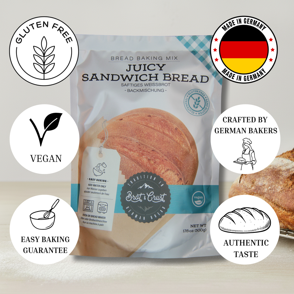 Product highlights for gluten-free sandwich bread