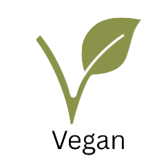 Vegan symbol with a green leaf on a white background