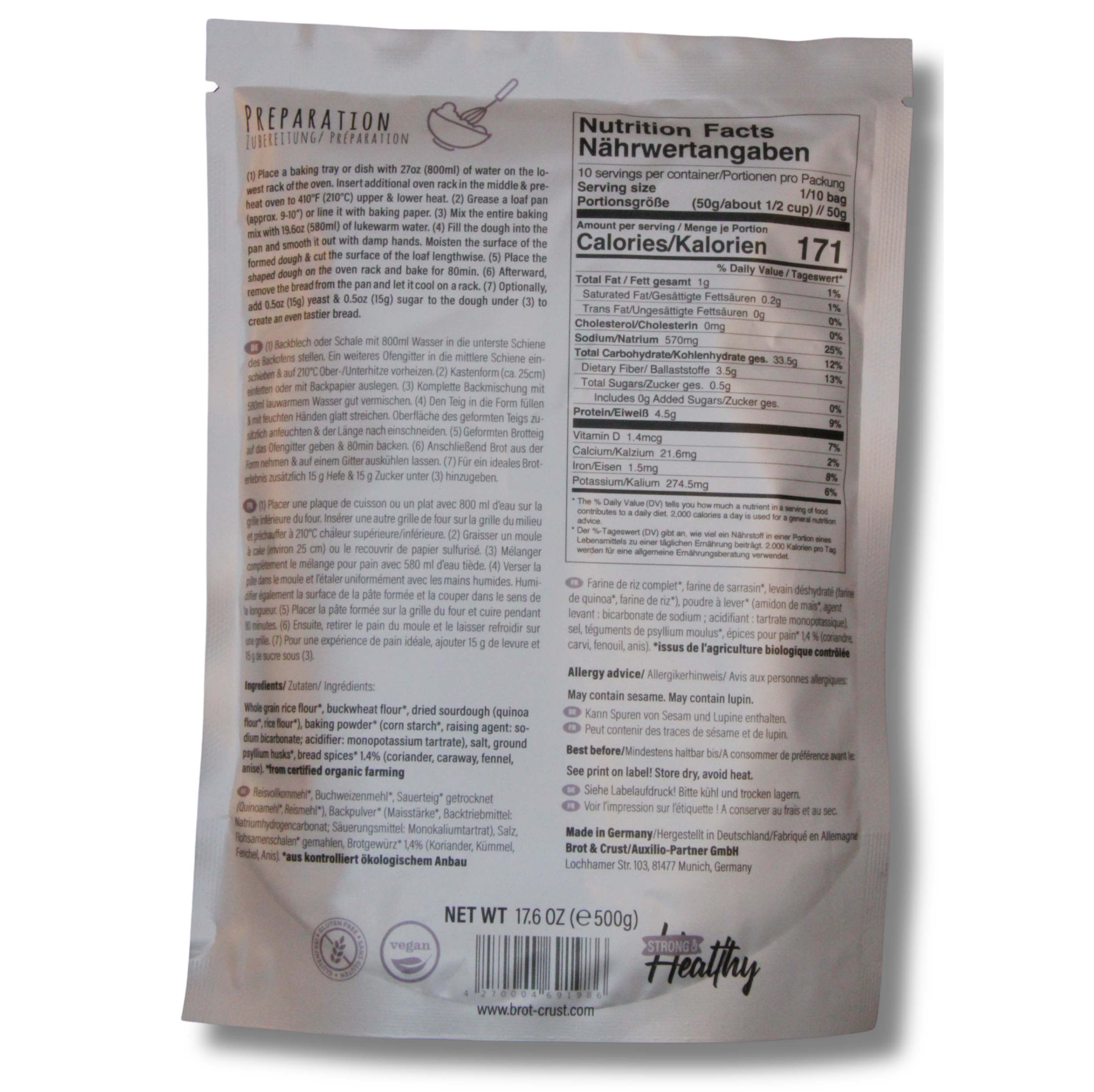 (Almost) Pumpernickel Bread Baking Mix - Gluten Free