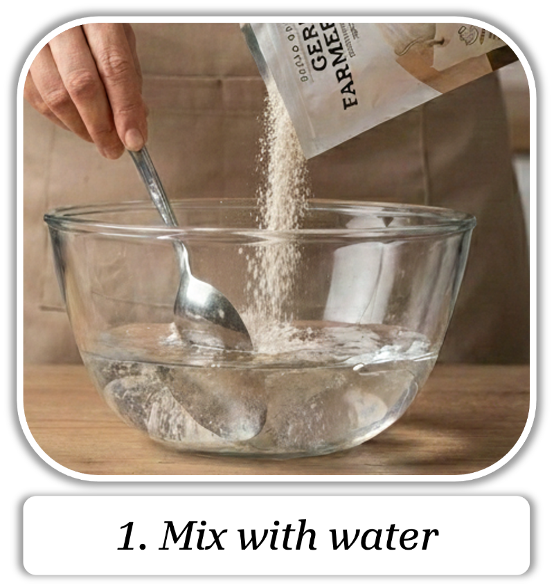 mix gluten free bread mix with water